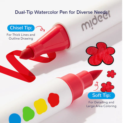 Washable dual-tip markers - 12 colors
