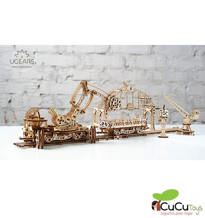 Manipulador sobre trilhos, kit de madeira 3D