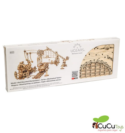 Manipulador sobre trilhos, kit de madeira 3D