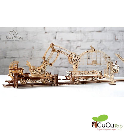 Manipulador sobre trilhos, kit de madeira 3D