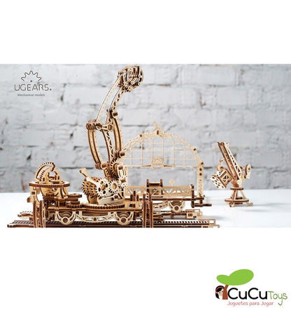 Manipulador sobre trilhos, kit de madeira 3D