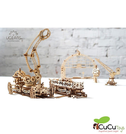 Manipulador sobre trilhos, kit de madeira 3D