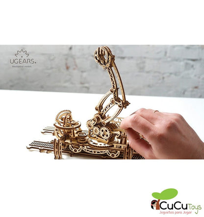 Manipulador sobre trilhos, kit de madeira 3D