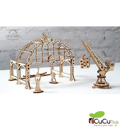 Manipulador sobre trilhos, kit de madeira 3D