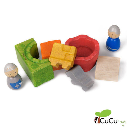 Wooden block castle, eco-friendly toy