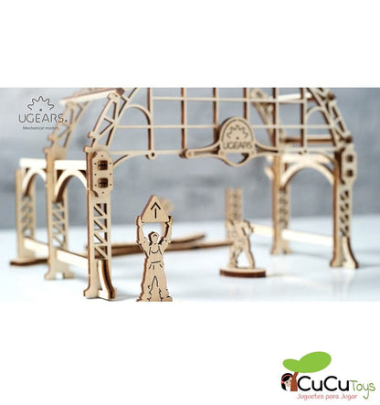 Manipulador sobre trilhos, kit de madeira 3D