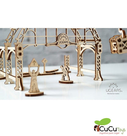 Manipulador sobre trilhos, kit de madeira 3D