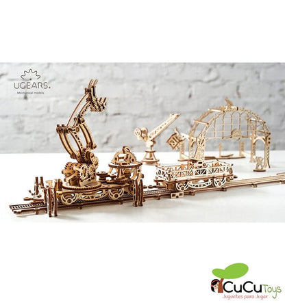 Manipulador sobre trilhos, kit de madeira 3D