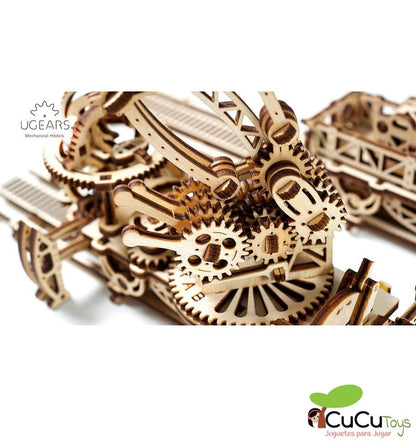 Manipulador sobre trilhos, kit de madeira 3D