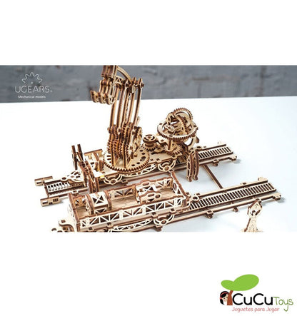 Manipulador sobre trilhos, kit de madeira 3D