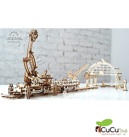 Manipulador sobre trilhos, kit de madeira 3D