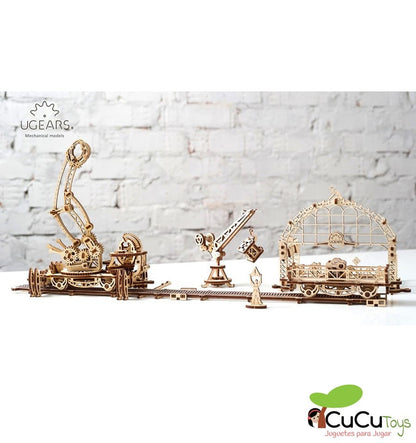 Manipulador sobre trilhos, kit de madeira 3D