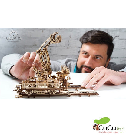 Manipulador sobre trilhos, kit de madeira 3D