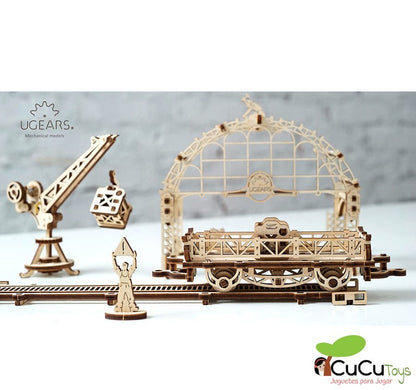 Manipulador sobre trilhos, kit de madeira 3D