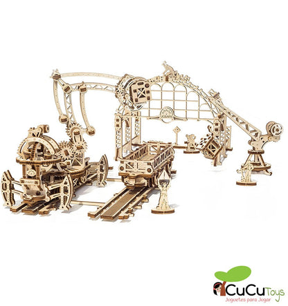 Manipulador sobre trilhos, kit de madeira 3D