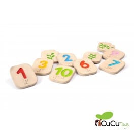 Braille numbers 1 to 10, educational toy