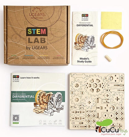 Laboratório STEM Diferencial, kit de madeira 3D