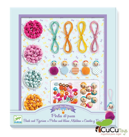 Contas e estatuetas, jogo de enfiar