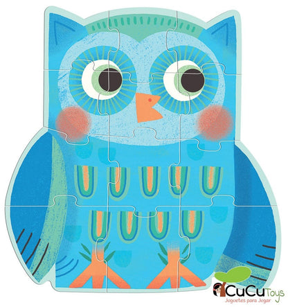 En el bosque, puzzle evolutivo 9-12-16 piezas