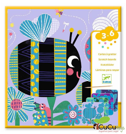 Cartões de raspar. Animais muito pequenos