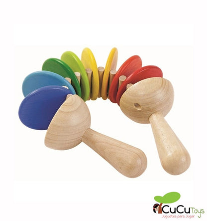 Chocalho de madeira, brinquedo musical