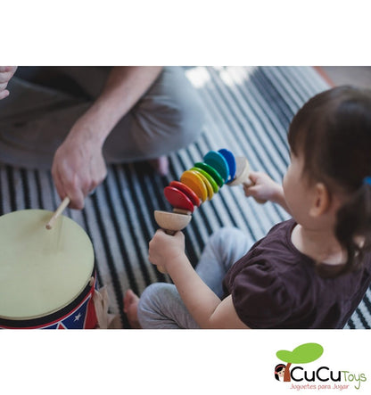 Chocalho de madeira, brinquedo musical