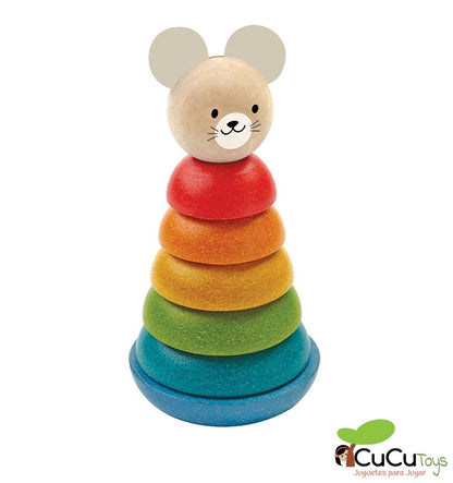 Apilable de madera, diseño ratoncito