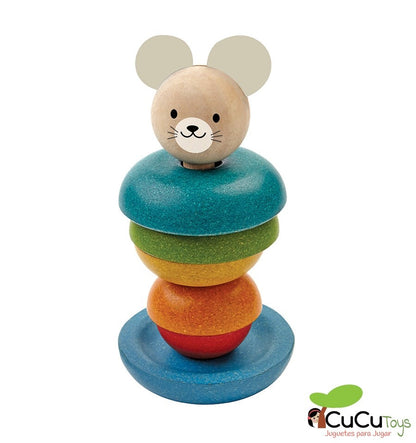 Apilable de madera, diseño ratoncito