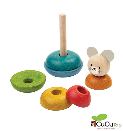 Apilable de madera, diseño ratoncito