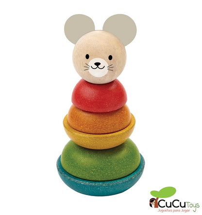 Apilable de madera, diseño ratoncito