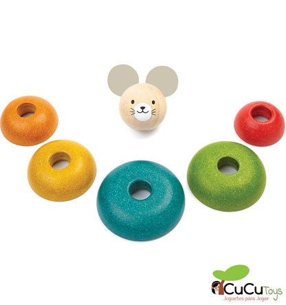 Apilable de madera, diseño ratoncito