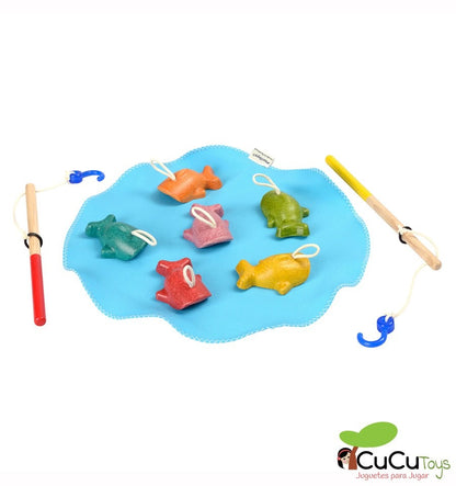 Juego de pesca, juguete de madera