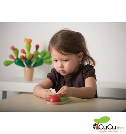 Amarre seu sapato, brinquedo de madeira