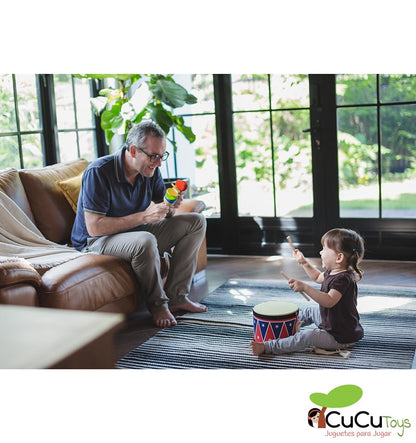 Tambor de brinquedo, instrumento musical infantil