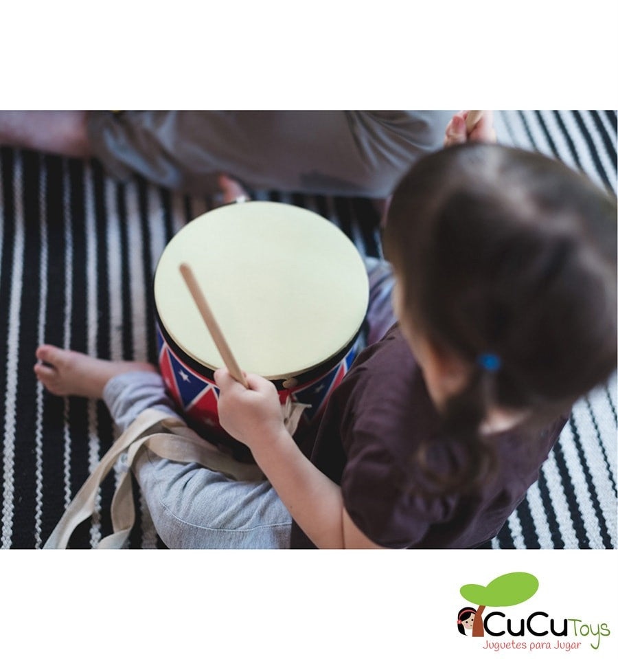 Tambor de brinquedo, instrumento musical infantil