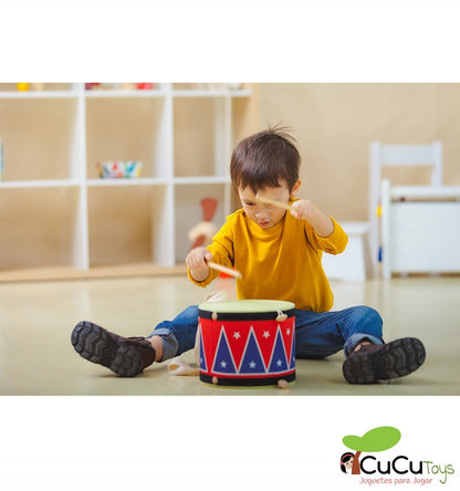 Tambor de brinquedo, instrumento musical infantil