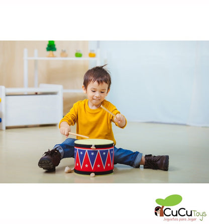 Tambor de brinquedo, instrumento musical infantil