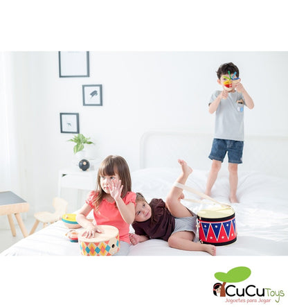 Tambor de brinquedo, instrumento musical infantil