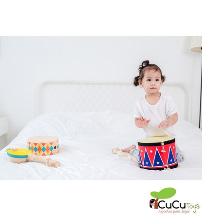 Tambor de brinquedo, instrumento musical infantil