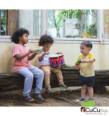 Tambor de brinquedo, instrumento musical infantil
