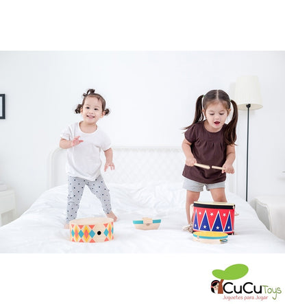 Tambor de brinquedo, instrumento musical infantil