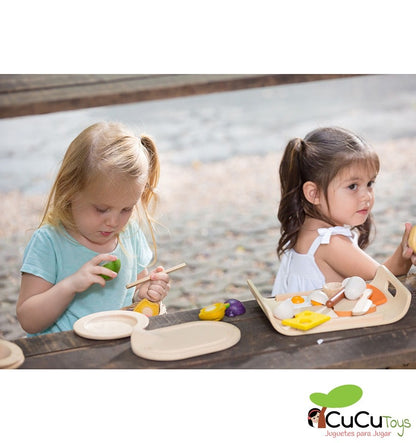Breakfast tray, wooden toy