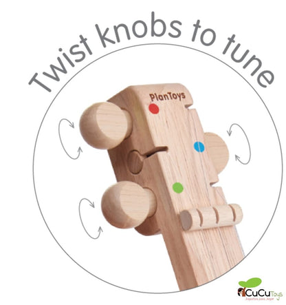 Banjolele, brinquedo de madeira com som