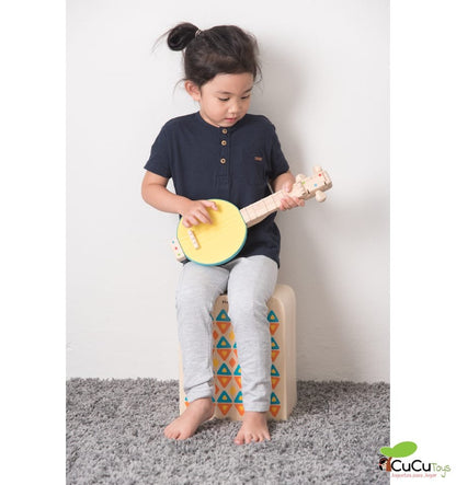 Banjolele, brinquedo de madeira com som
