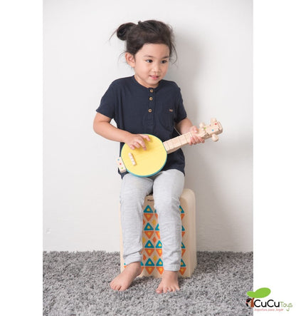 Banjolele, brinquedo de madeira com som