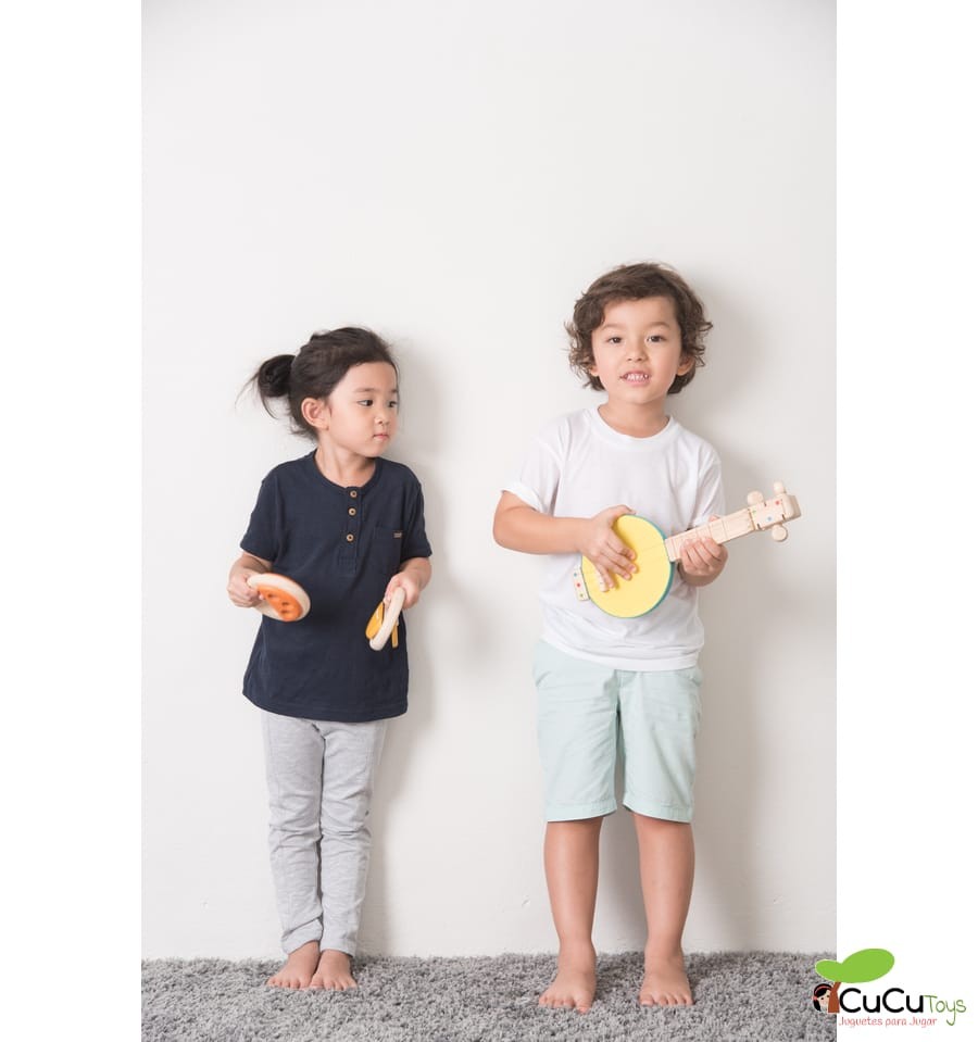 Banjolele, brinquedo de madeira com som