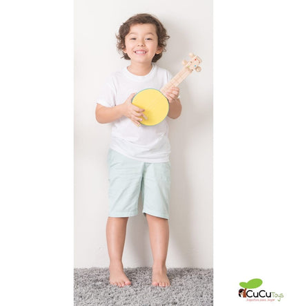 Banjolele, brinquedo de madeira com som