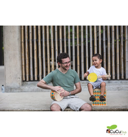 Banjolele, brinquedo de madeira com som