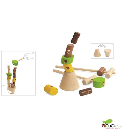 Apila los troncos, juguete de habilidad