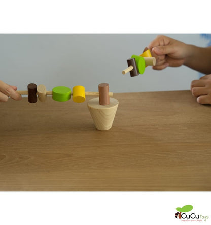 Apila los troncos, juguete de habilidad